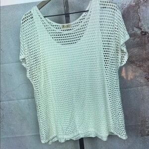 Women's Cream Mesh Top